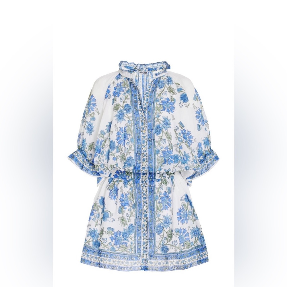 NWT Juliet Dunn Floral Blouson Cotton Mini Dress Size 4